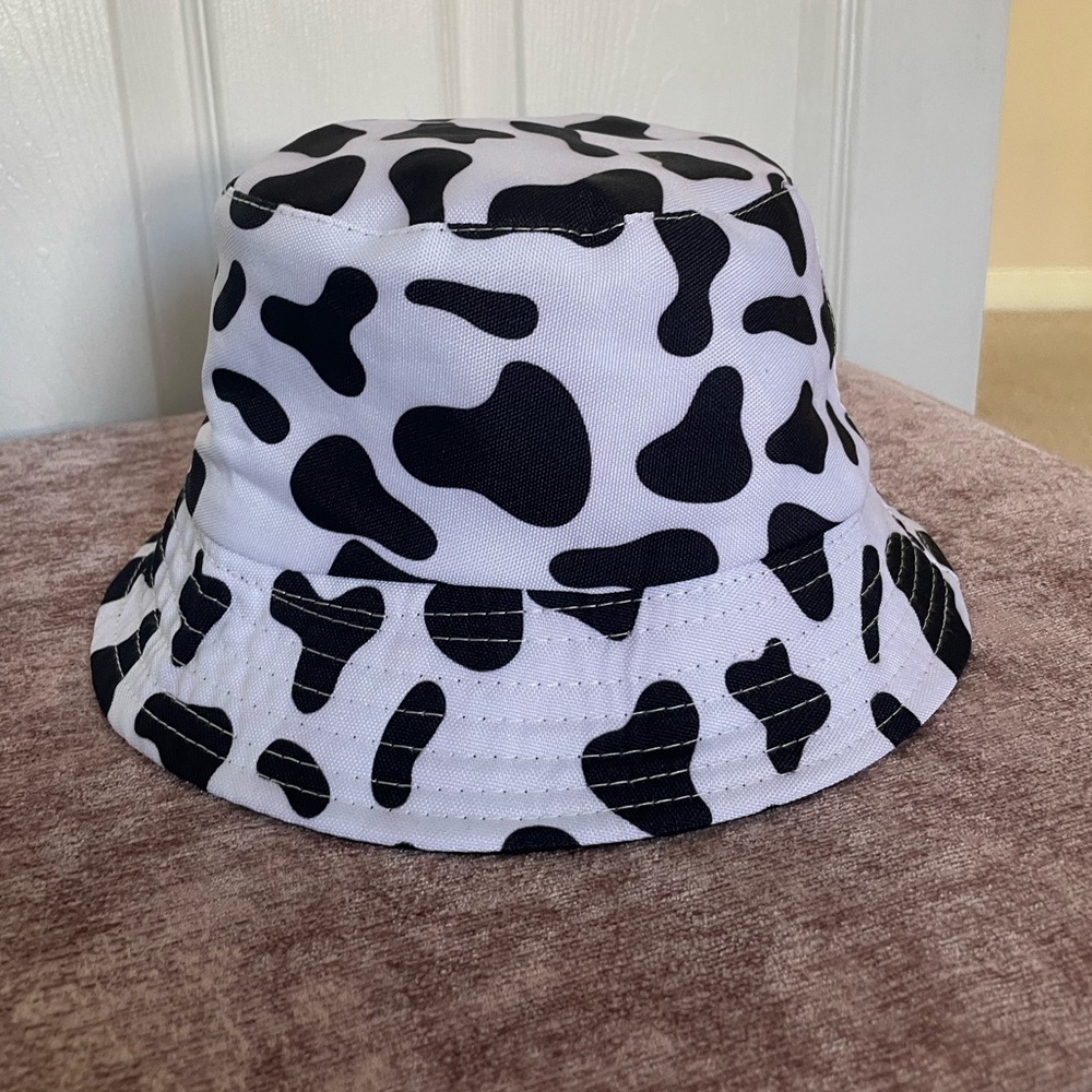 Cow print bucket hat